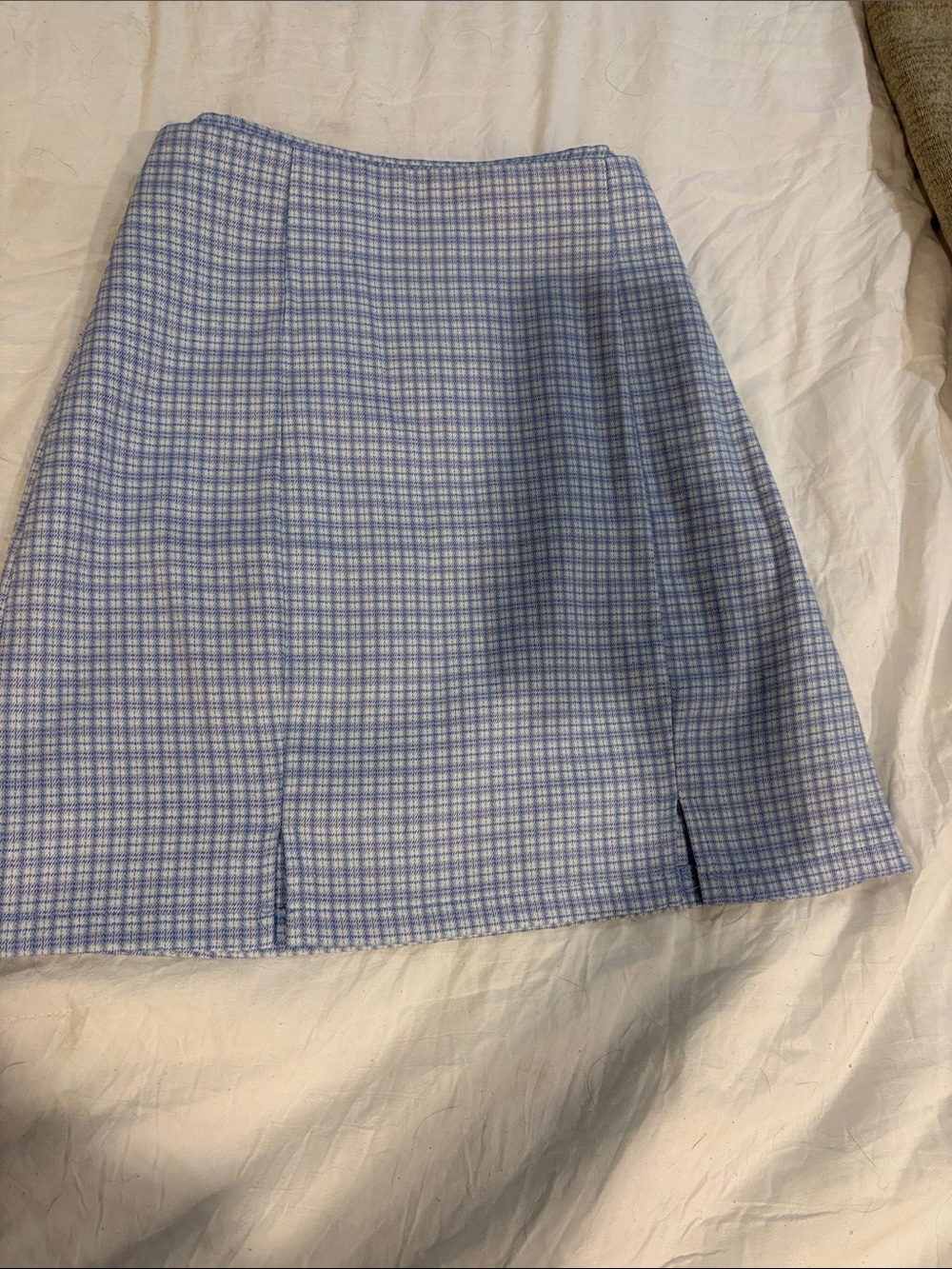 Mini Skirt in Light Blue Gingham